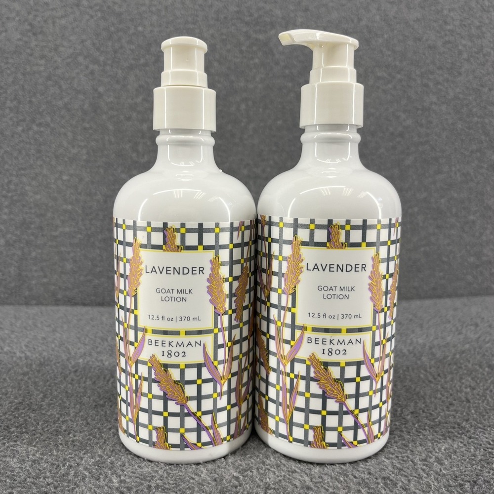2x Beekman 1802 Goat Milk Body Lotion Scent Lavender 12.5 oz each